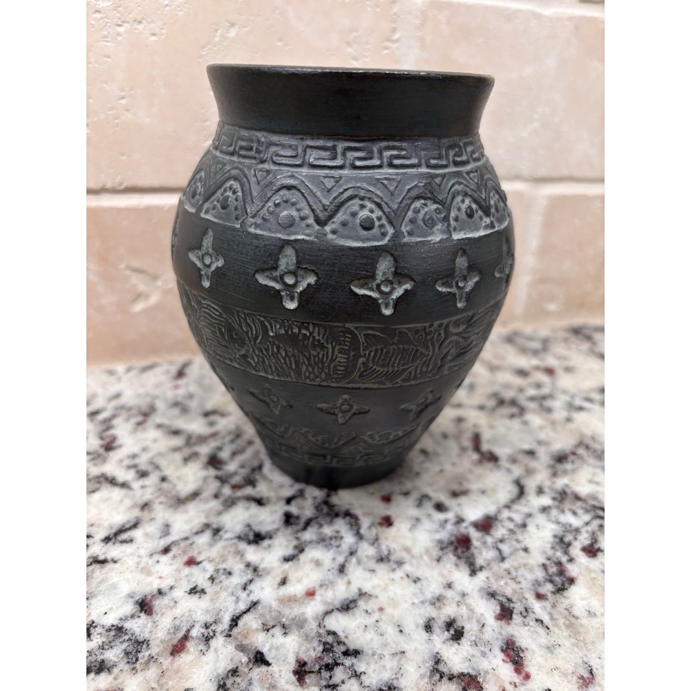 Vintage Handmade Greek Vase 5 " Tall